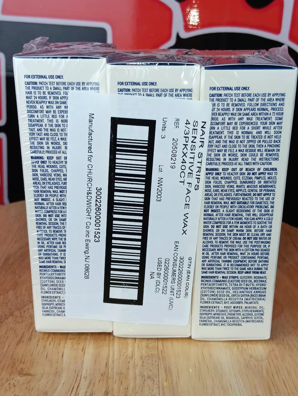 3pk For $5 Nair Wax Ready Strips - Face & Bikini, Chamomile (Light Cream) - Picture 7 of 8